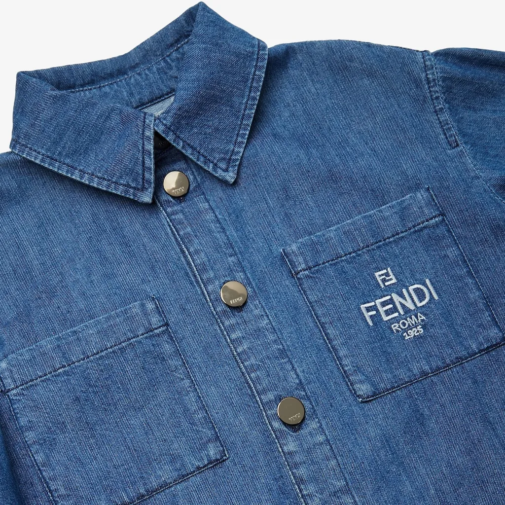 Logo Embroidered Denim Shirt