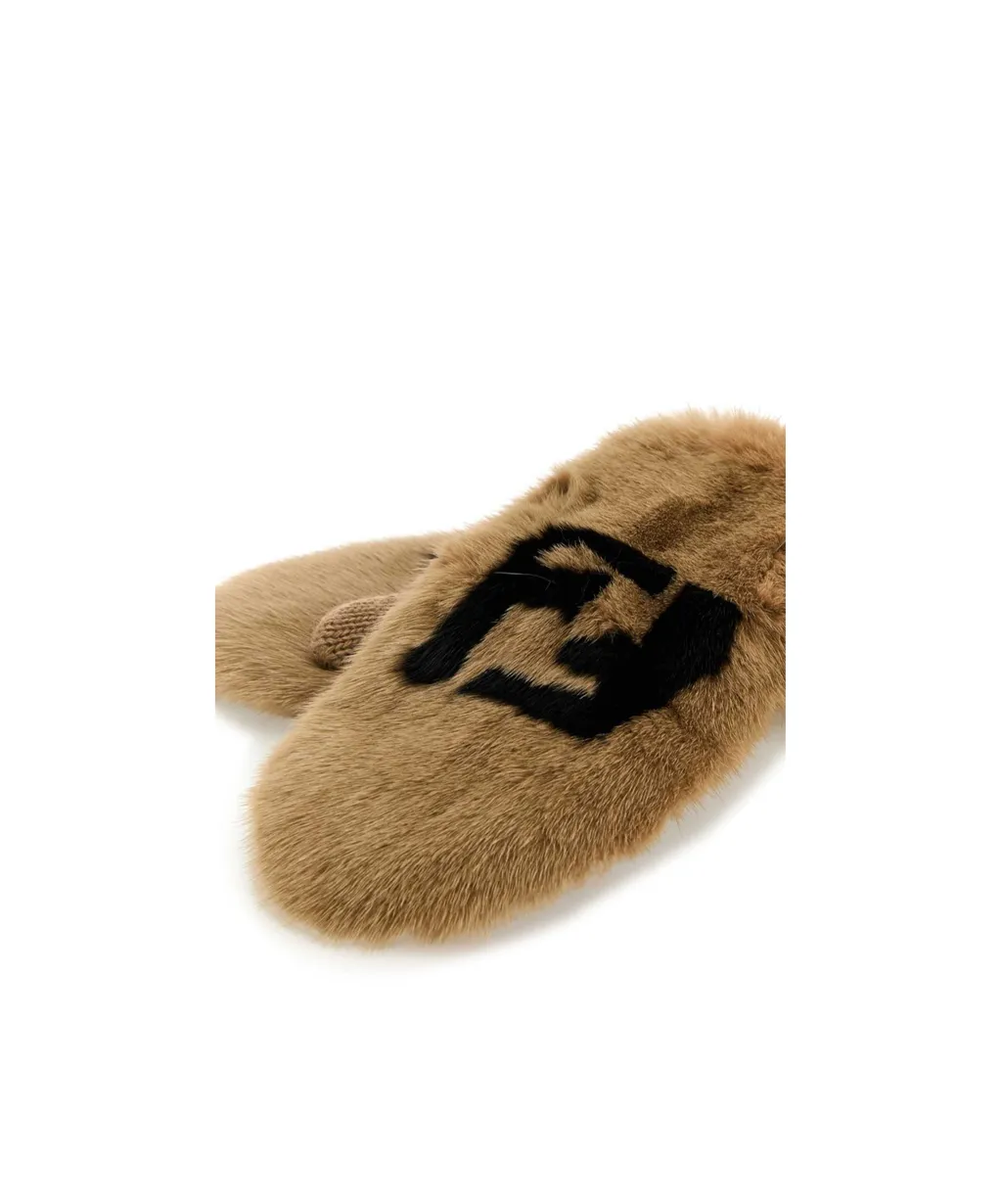 Fendi Ff Motif Mittens
