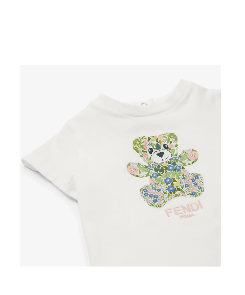 Teddy Bear Printed Crewneck T-Shirt