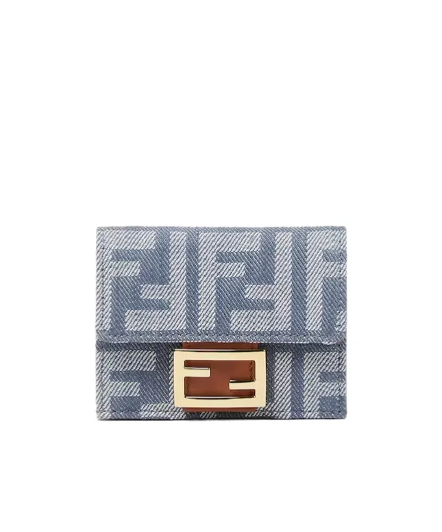 Baguette Ff Jacquard Micro Trifold Wallet
