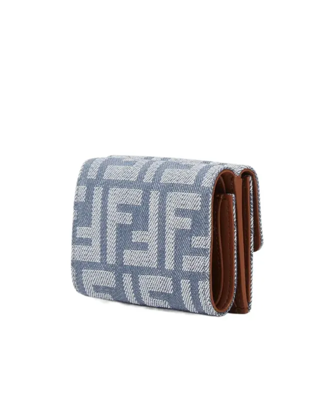 Baguette Ff Jacquard Micro Trifold Wallet