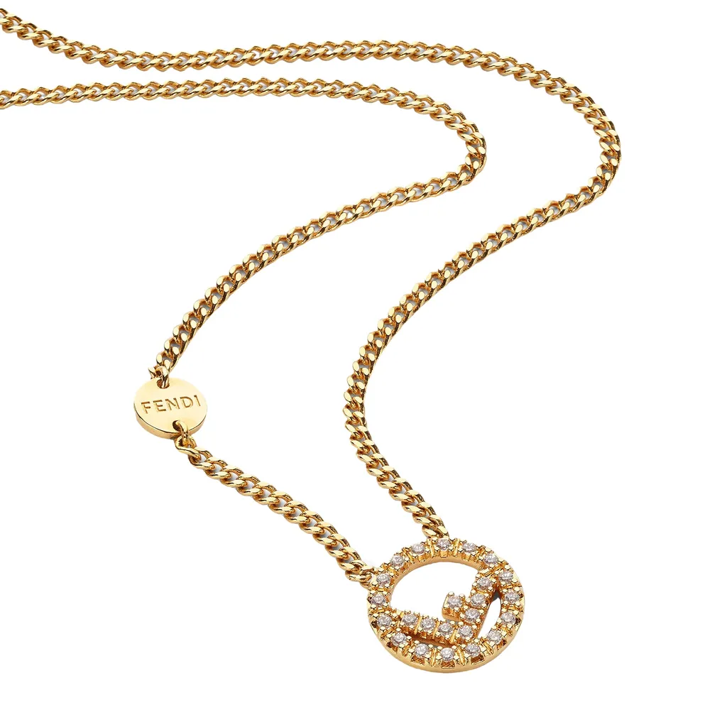 F Is Fendi Embellished Necklace