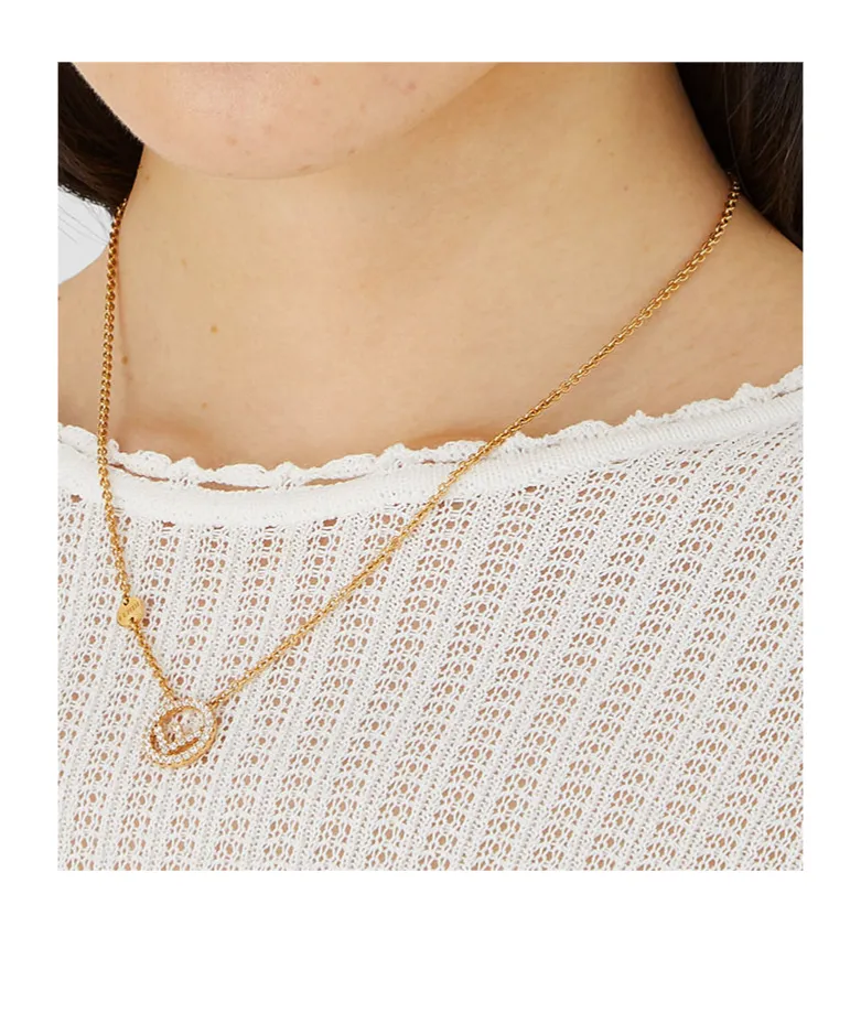 F Is Fendi Embellished Necklace