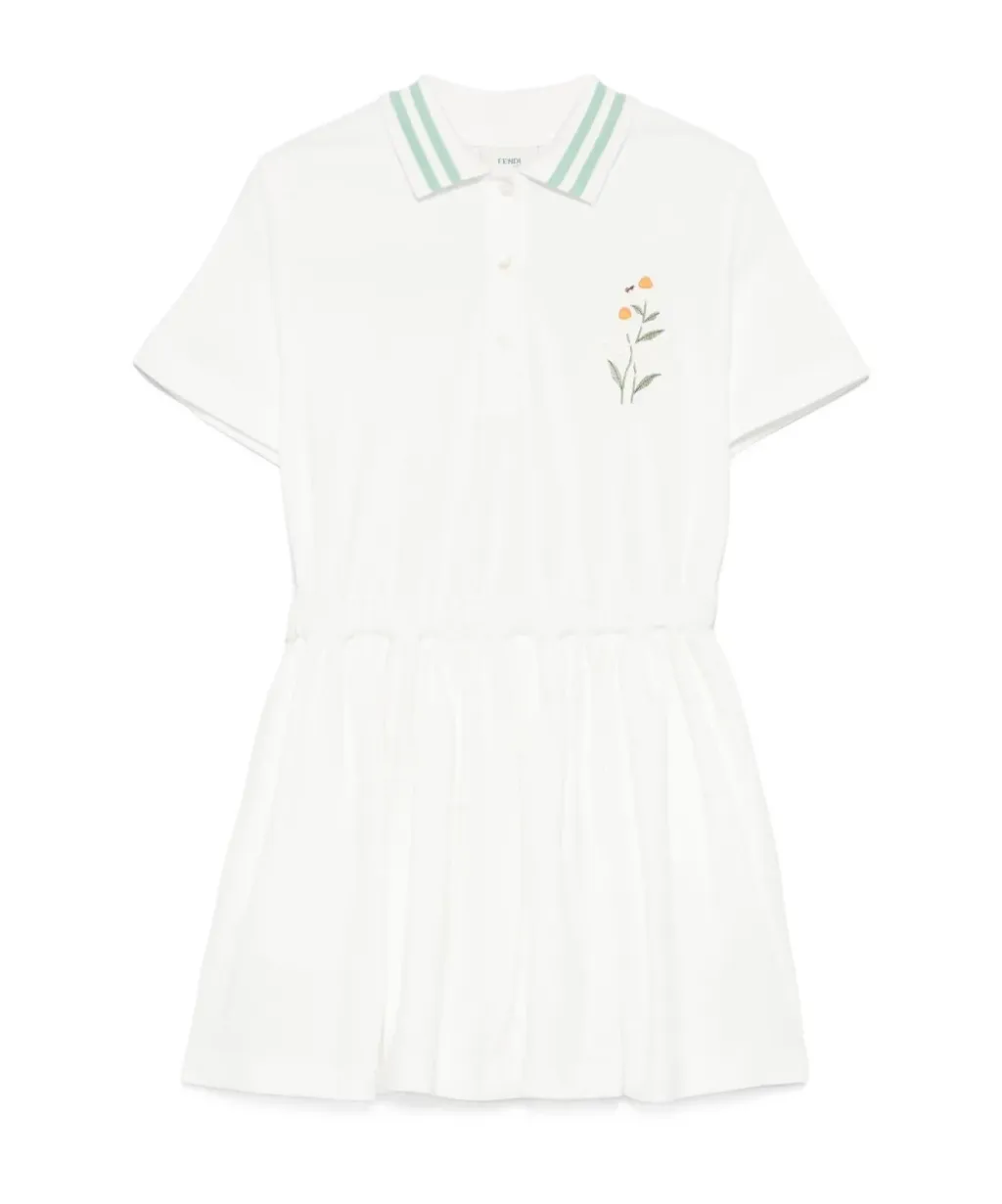 Logo-Embroidered Polo Dress