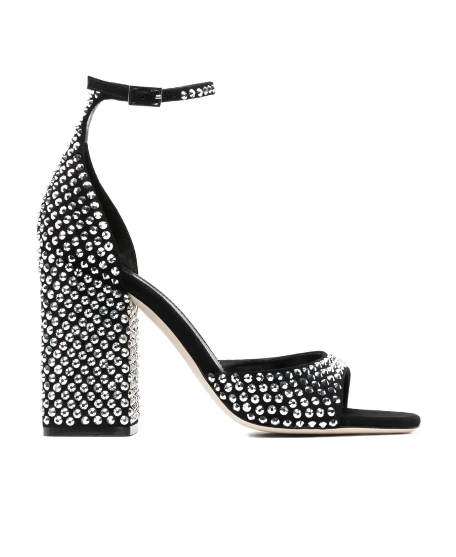 Crystal Decorated High-Heeled Sandals