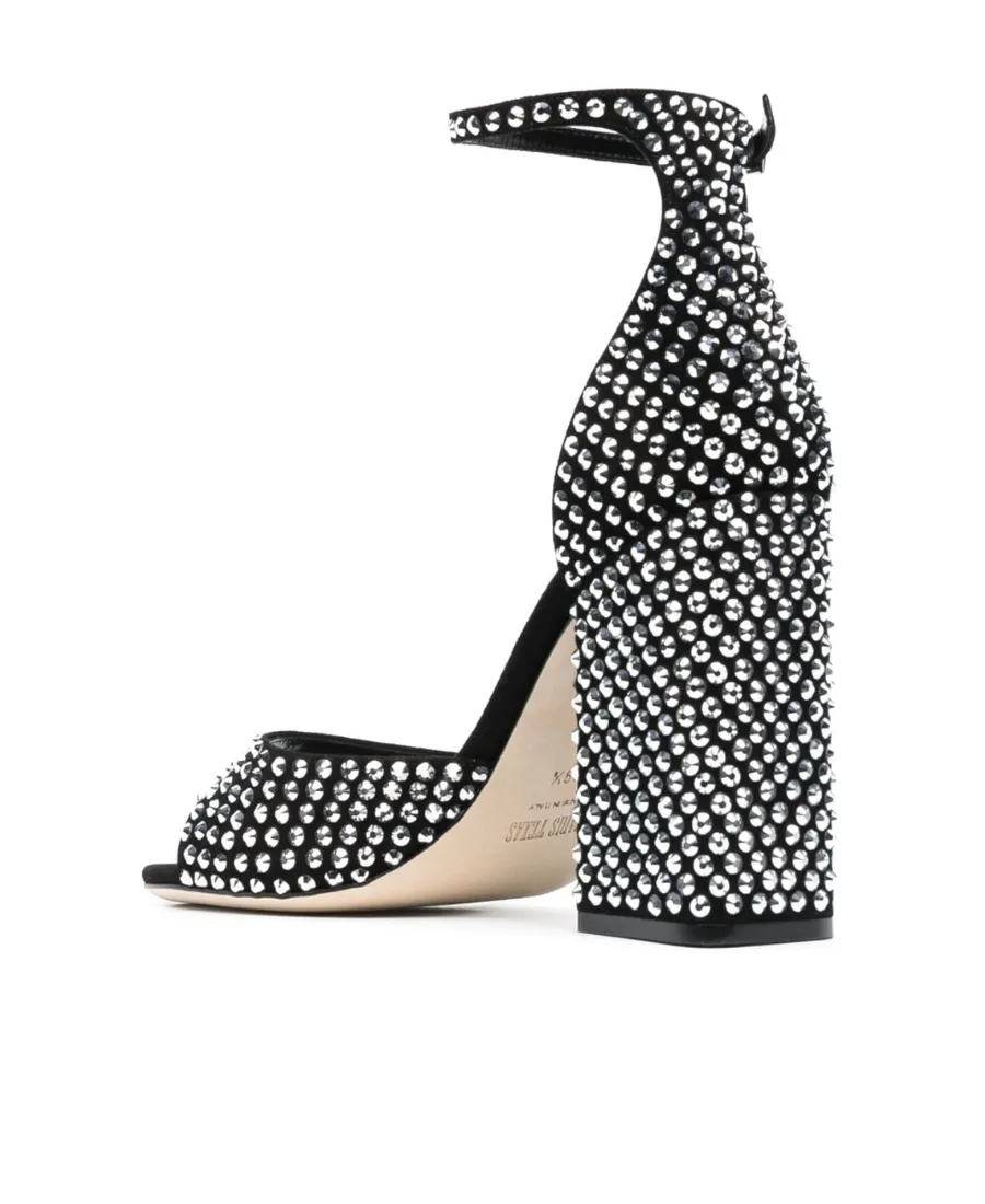 Crystal Decorated High-Heeled Sandals