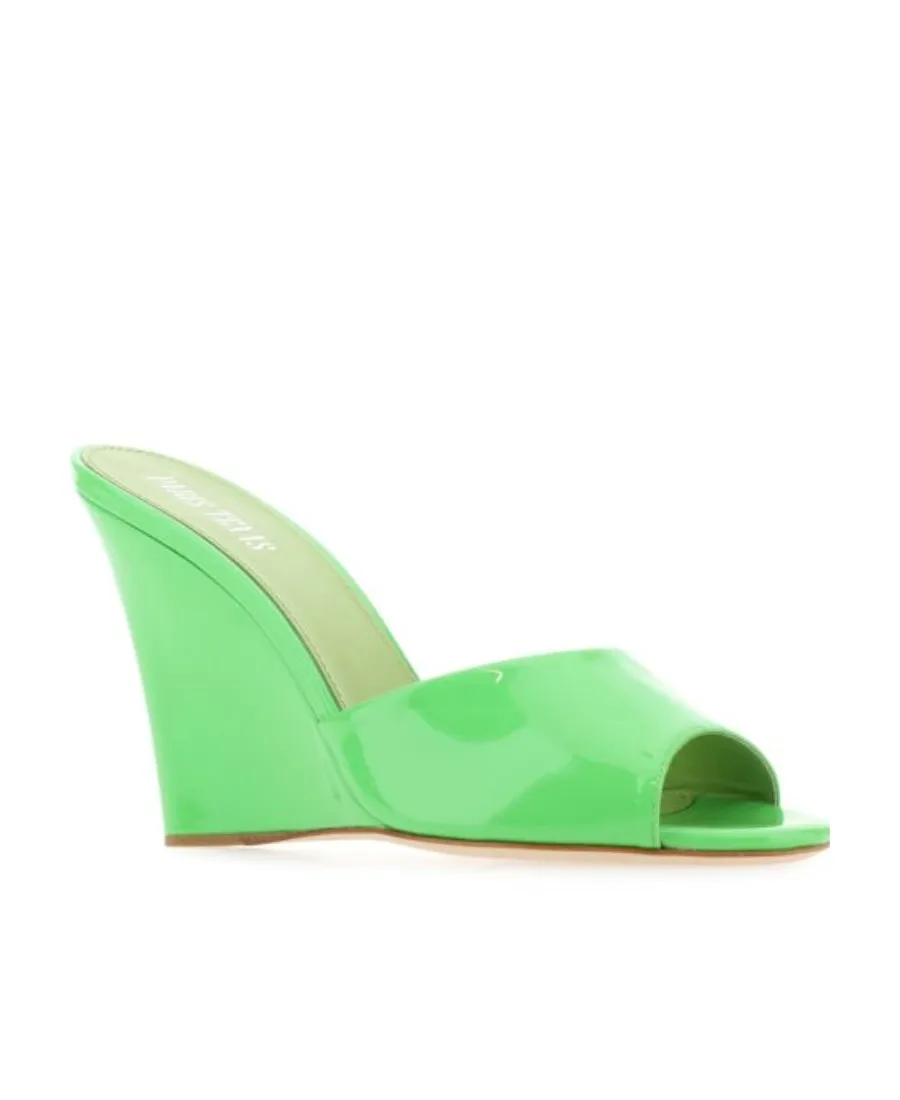 Wanda Open Toe Wedge Mules