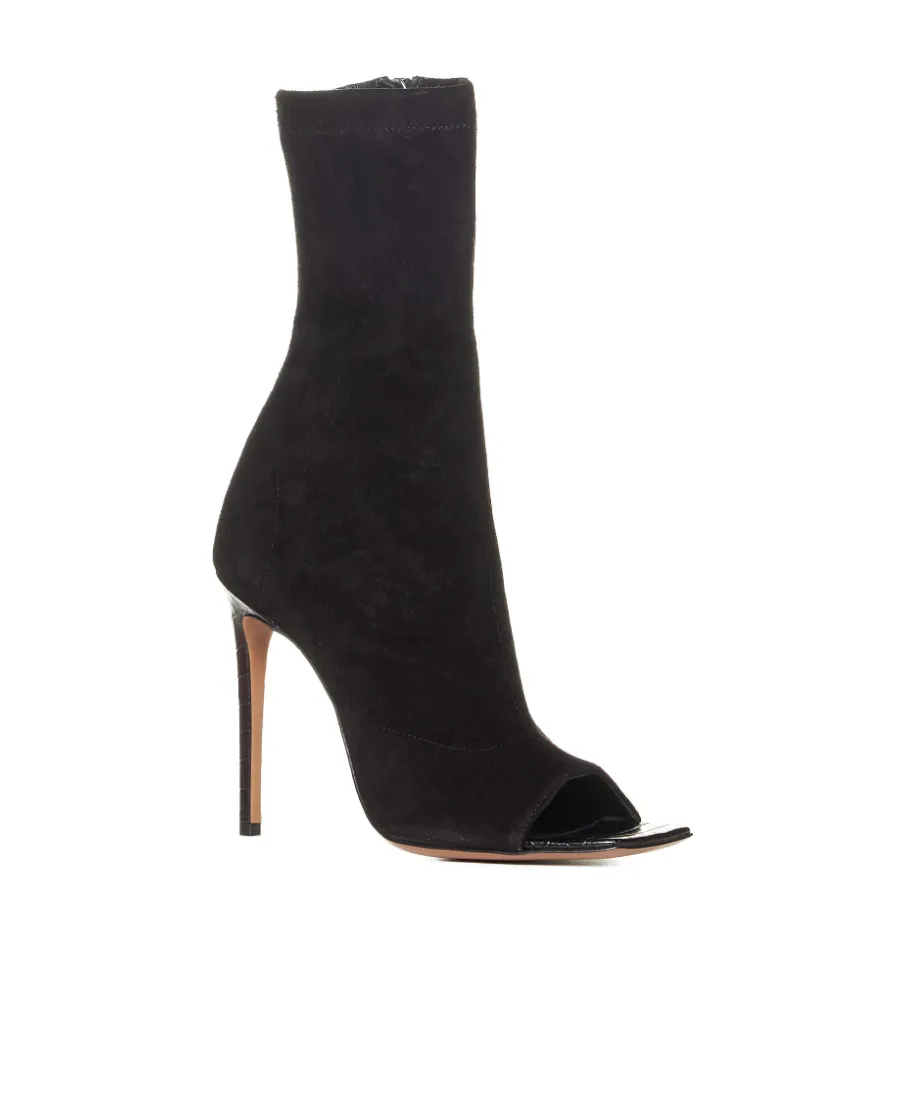 Amanda Open-Toe Ankle Boots