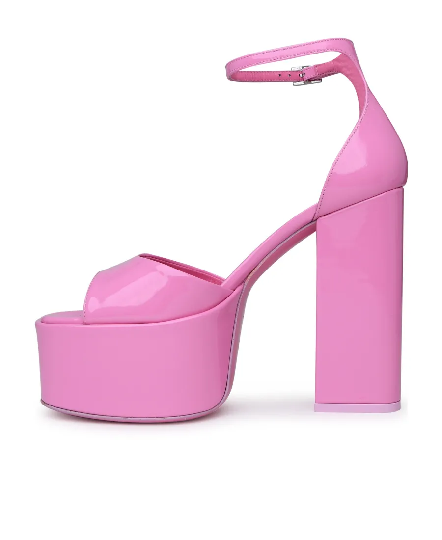 130Mm Patent-Leather Platform Sandals