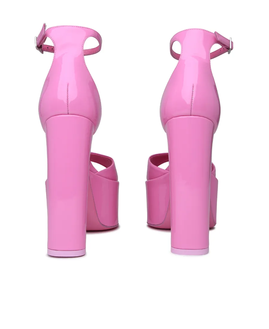 130Mm Patent-Leather Platform Sandals