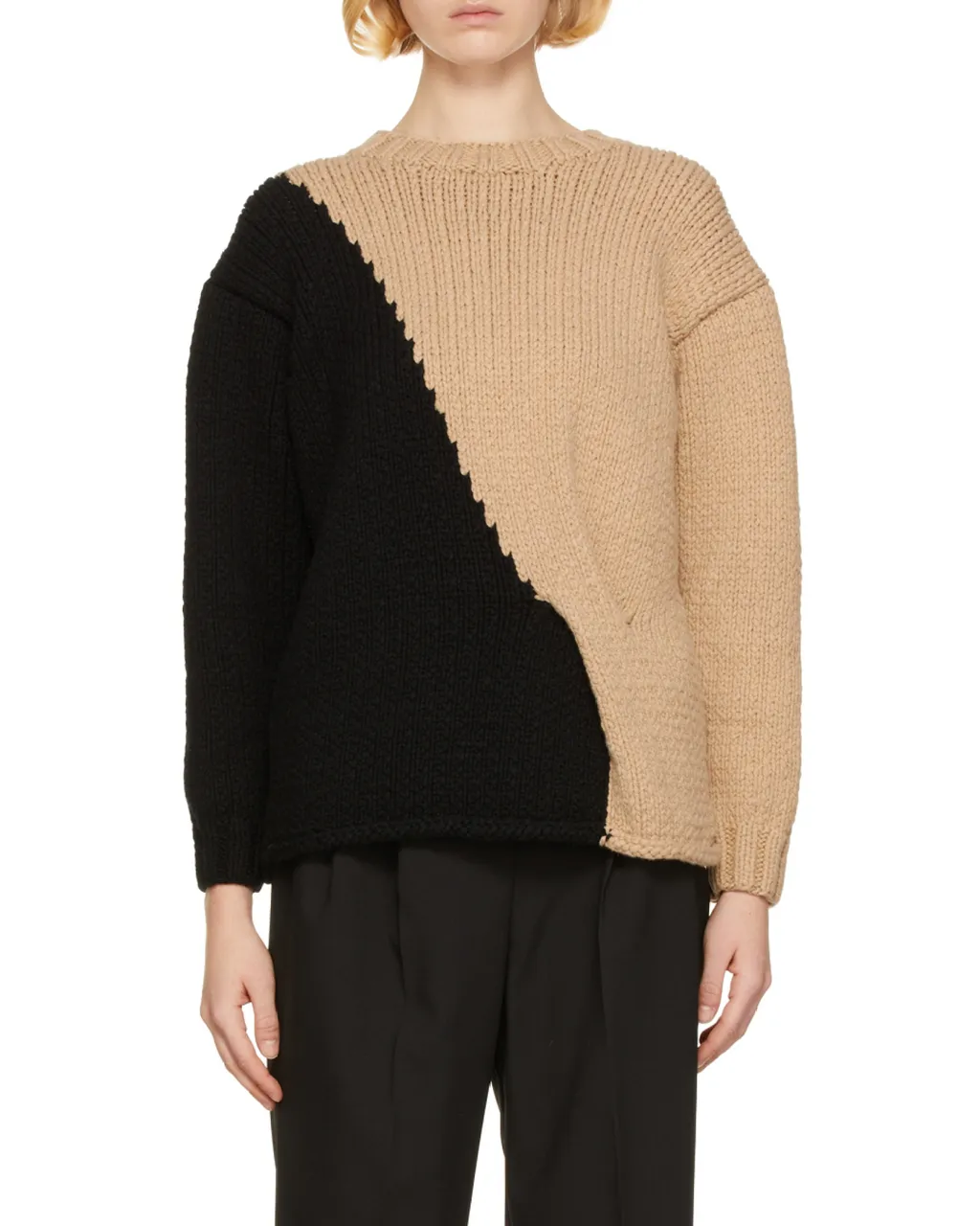 Logo Color-Matching Knitted Sweater