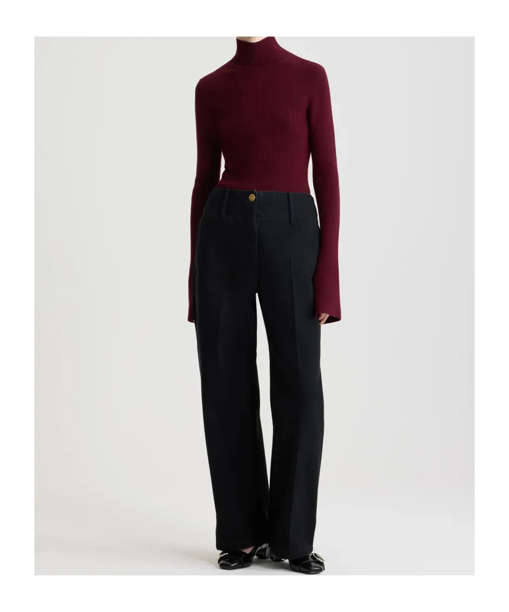 Turtleneck Ribbed Sweater