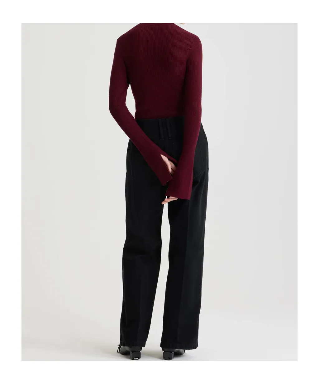 Turtleneck Ribbed Sweater