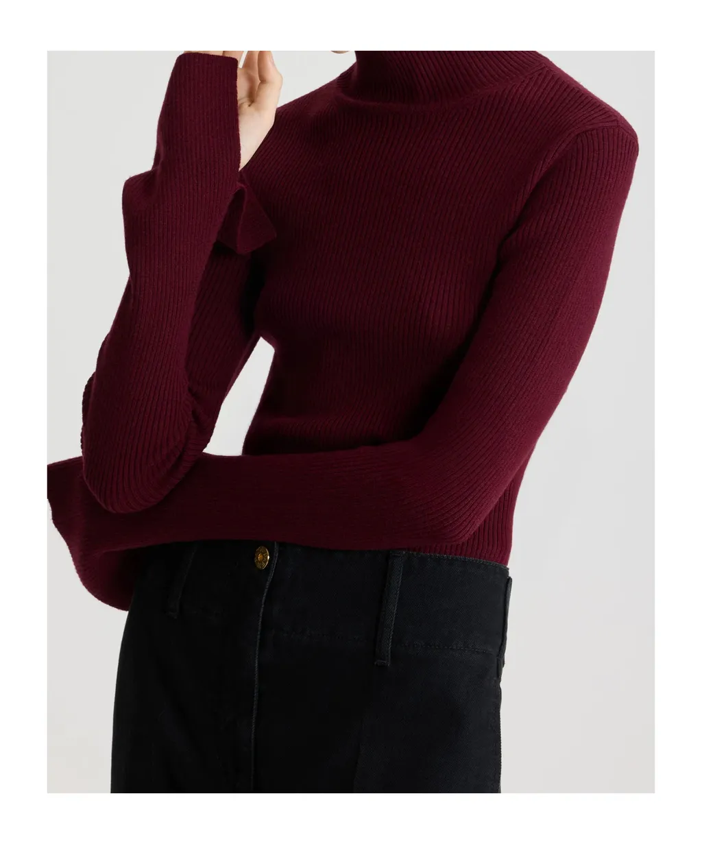 Turtleneck Ribbed Sweater