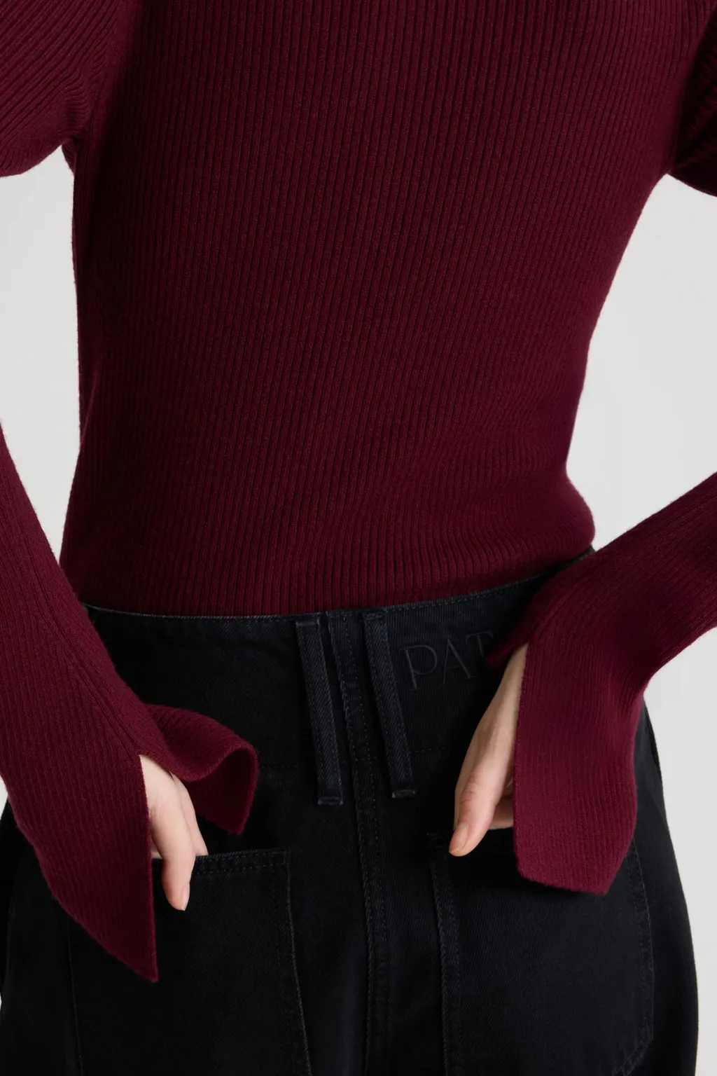 Turtleneck Ribbed Sweater