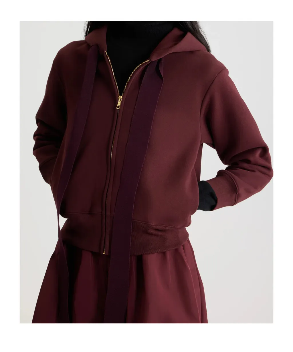 Logo-Embroidered Zip-Up Hoodie