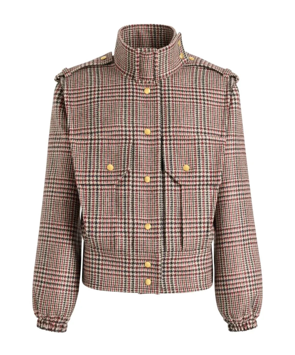 Plaid Bomber Jacket