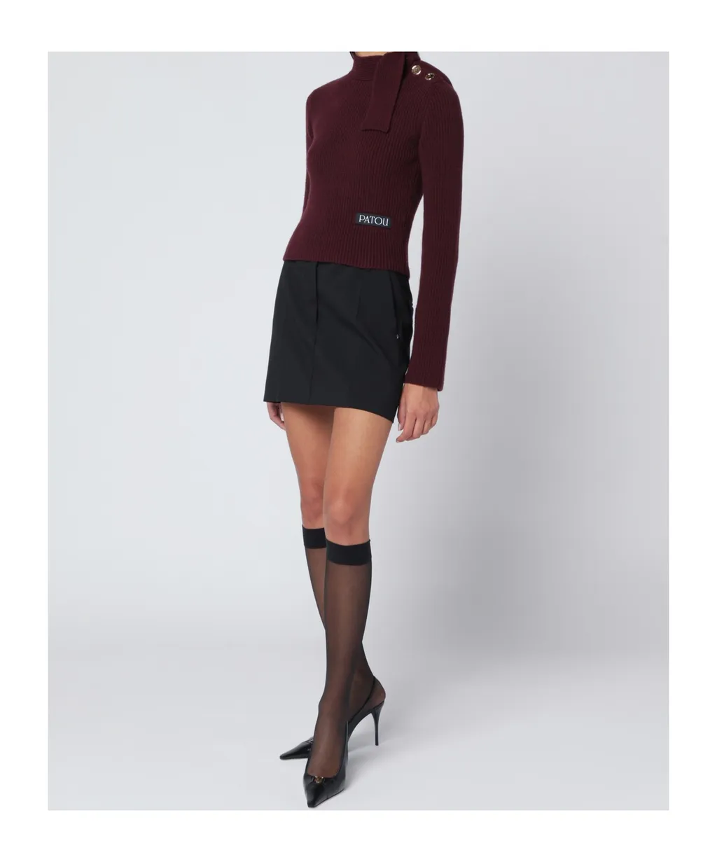 Scarf Collar Long Sleeve Sweater