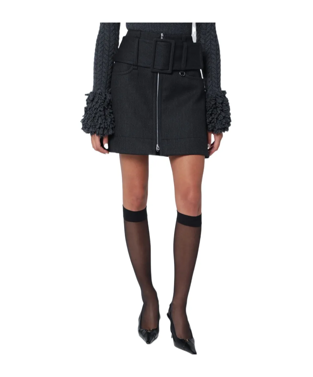 Zipper Mini Skirt