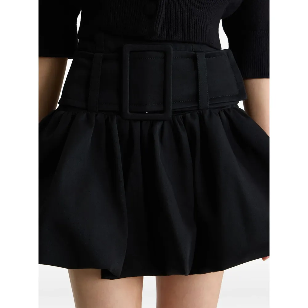 Belted Bubble Mini Skirt