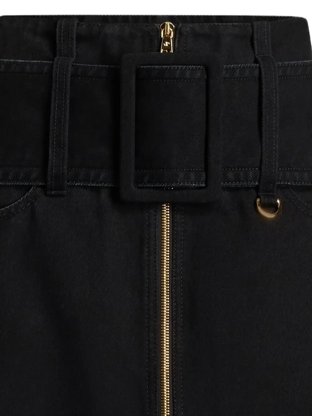 Buckle Zip Detailed Skirt