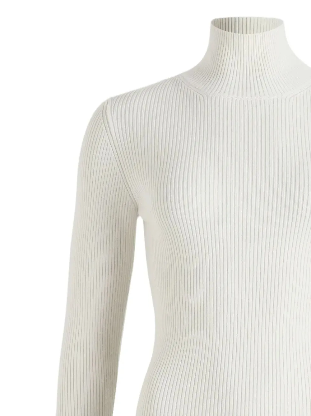Turtleneck Long-Sleeve Knit Top