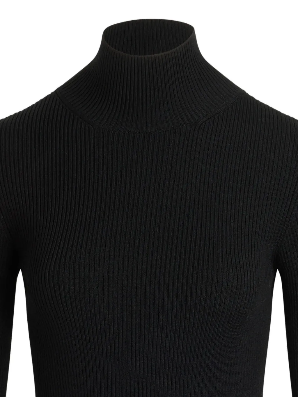Ribbed Mock-Neck Sweater