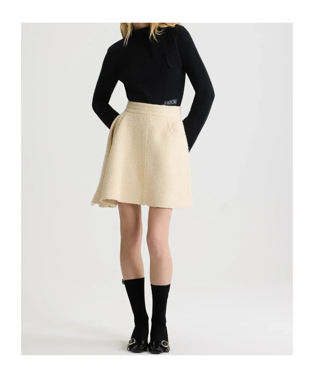 Logo Patch Long-Sleeve Knit Sweater