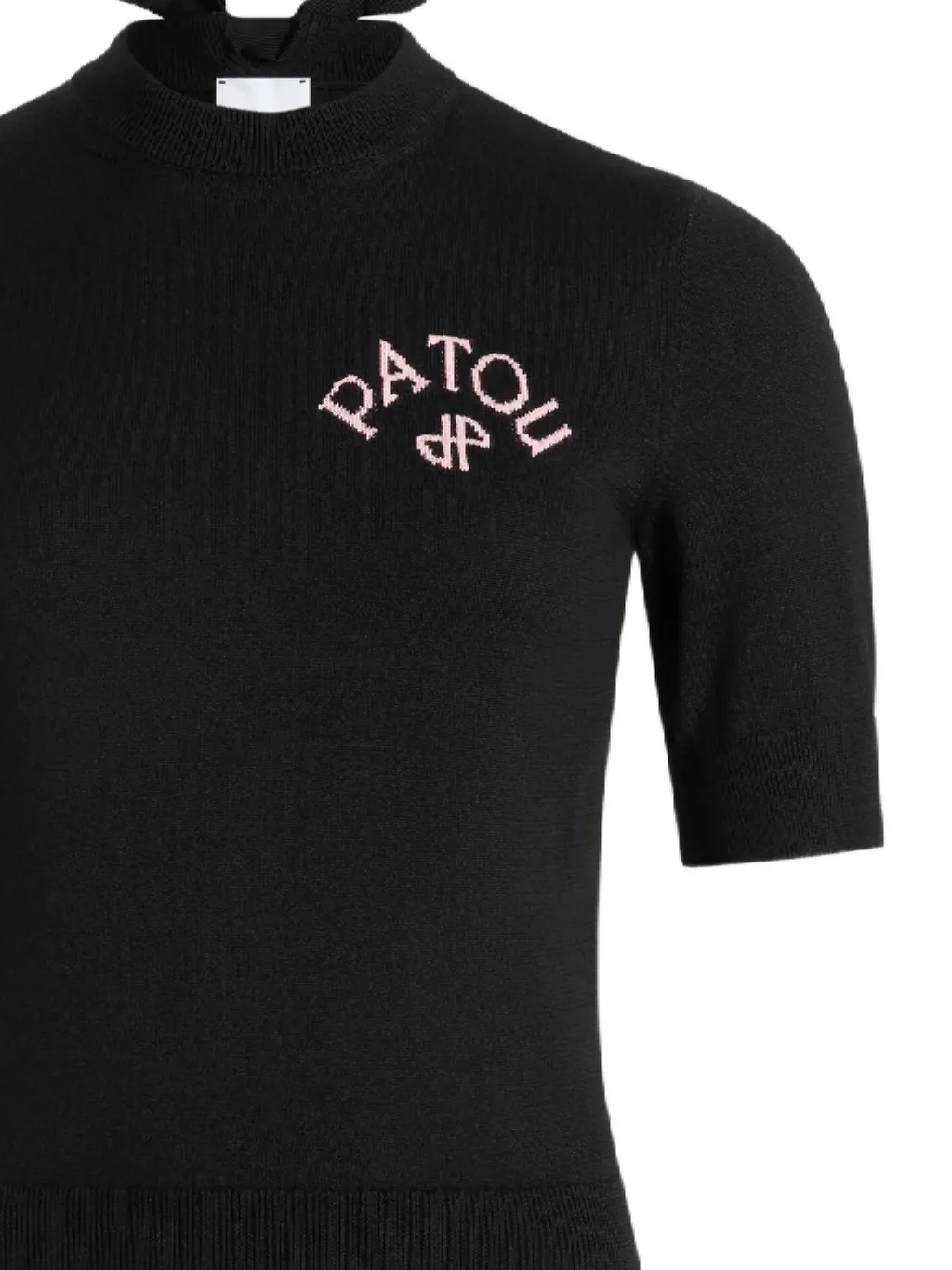 Logo Embroidered Mockneck T-Shirt