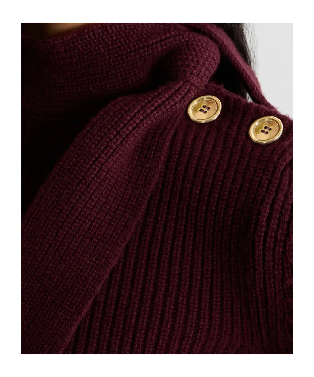 Logo Patch Long-Sleeve Knit Sweater