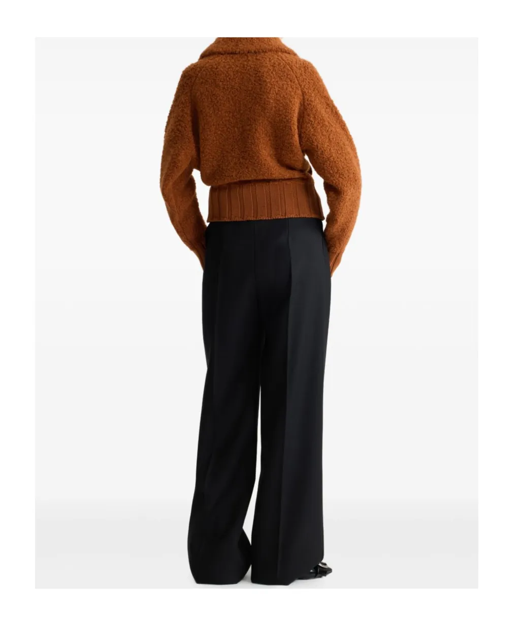 Bouclé Zip-Front Jacket