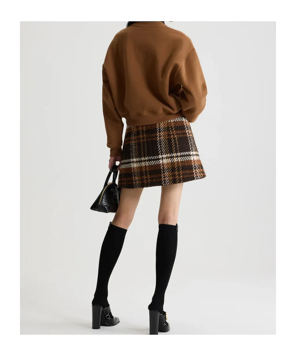 Plaid Pattern Mini Skirt