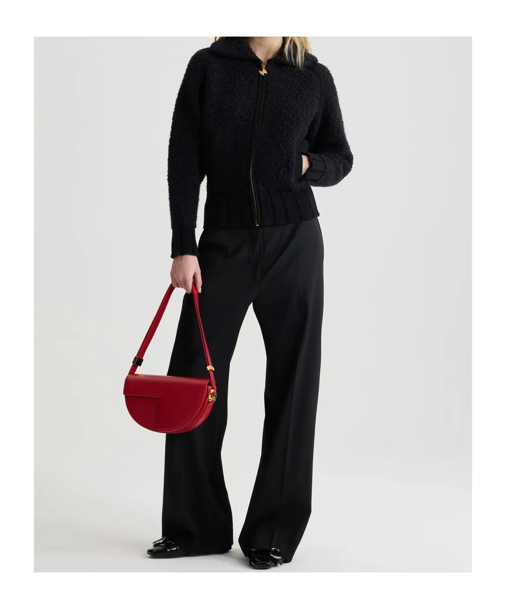 Bouclé Zip-Front Jacket
