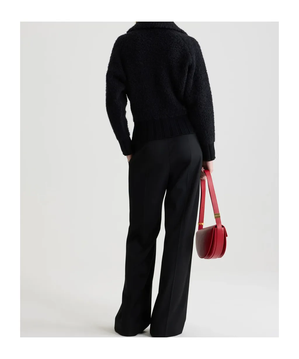 Bouclé Zip-Front Jacket