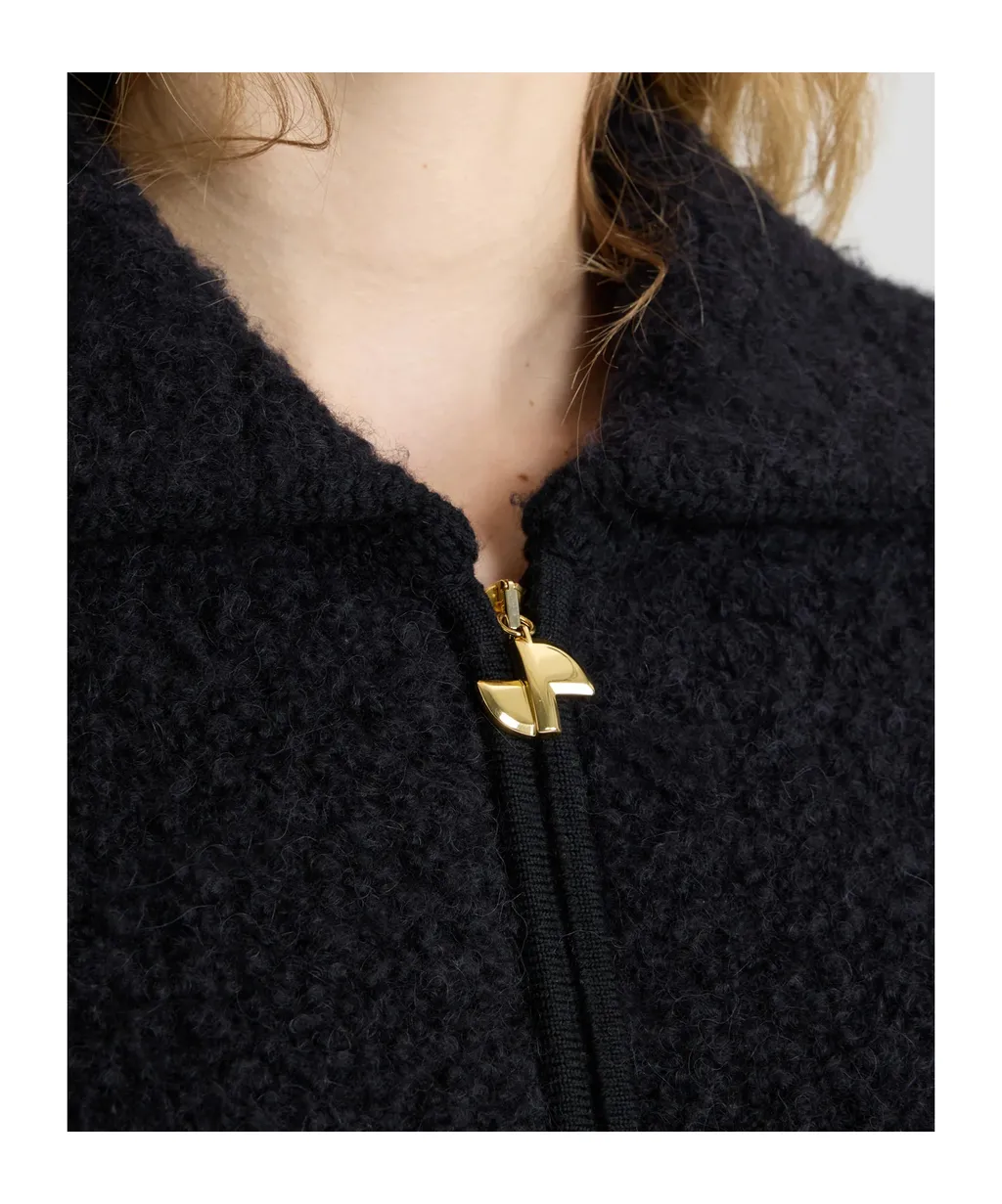 Bouclé Zip-Front Jacket