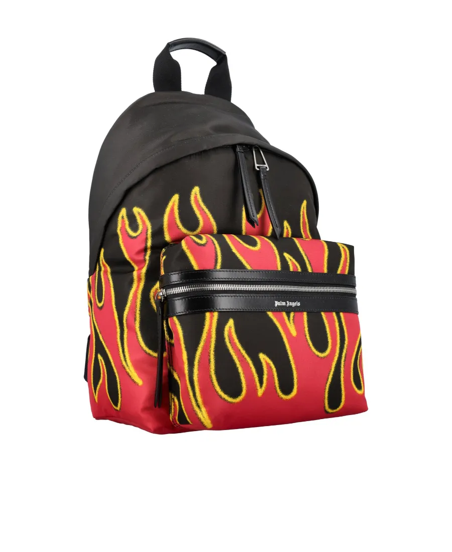 Flames Print Backpack