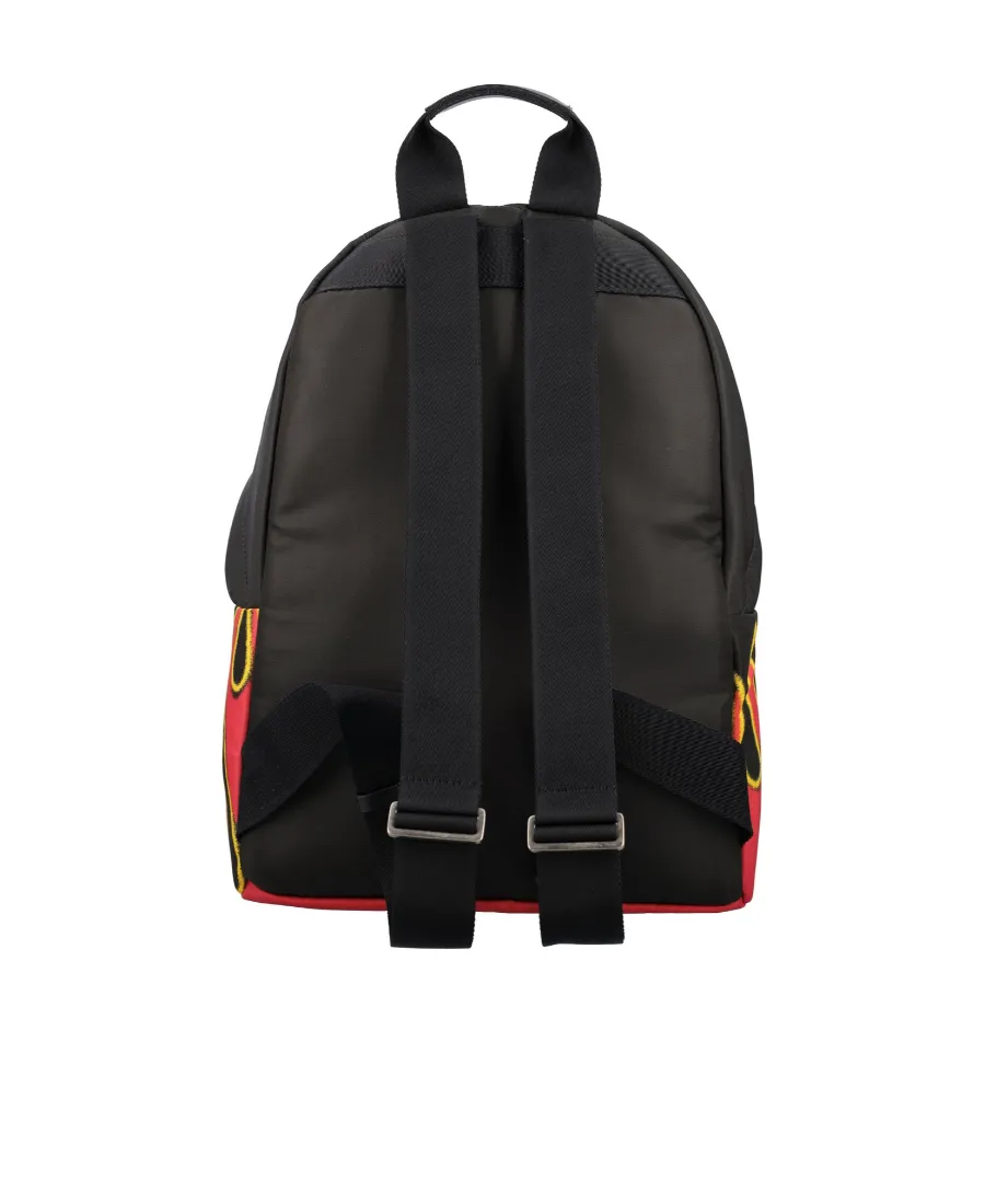 Flames Print Backpack