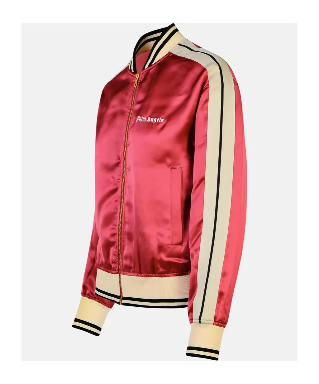Logo Printed Zipped Bomber Jacket