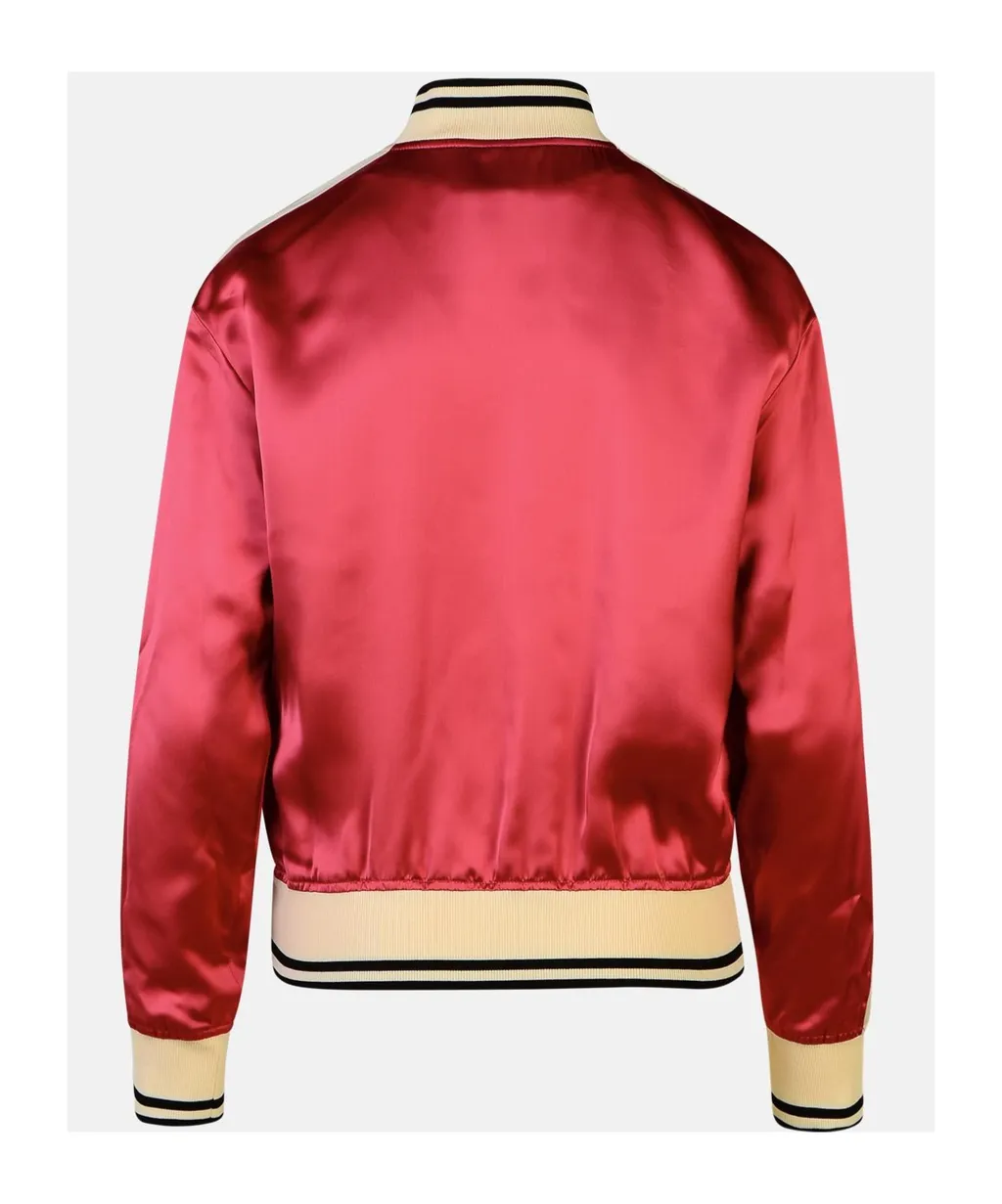 Logo Printed Zipped Bomber Jacket