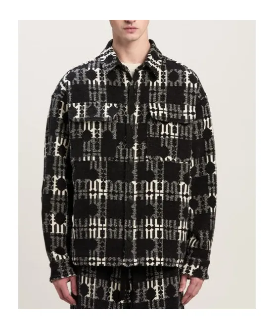 Monogram Pattern Drop Shoulder Shirt