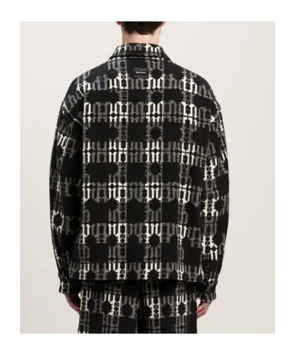 Monogram Pattern Drop Shoulder Shirt