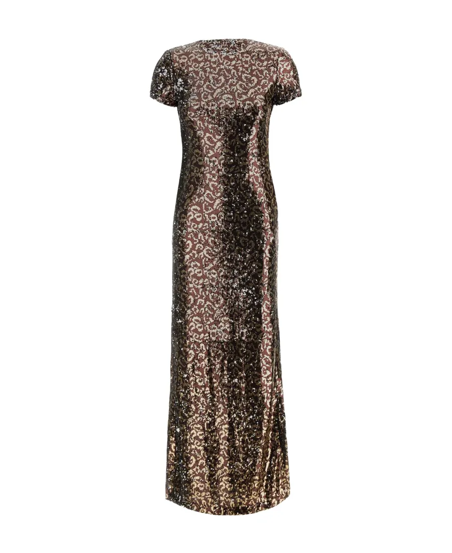 Open Back Sequin Embellished Midi Dress