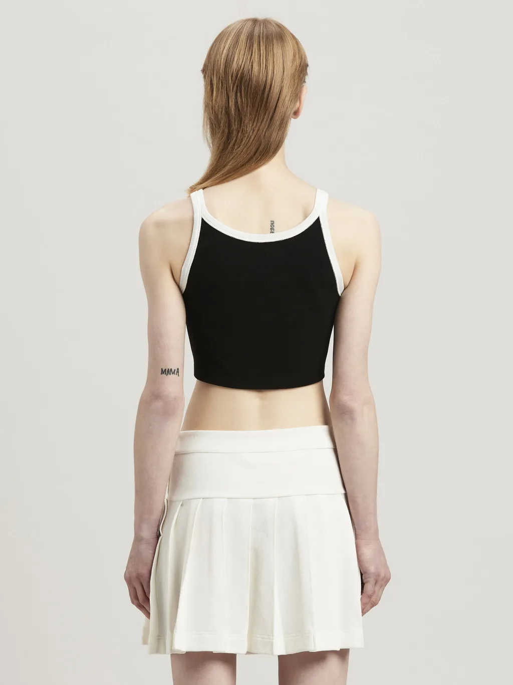Pa Monogram Embroidered Cropped Tank Top