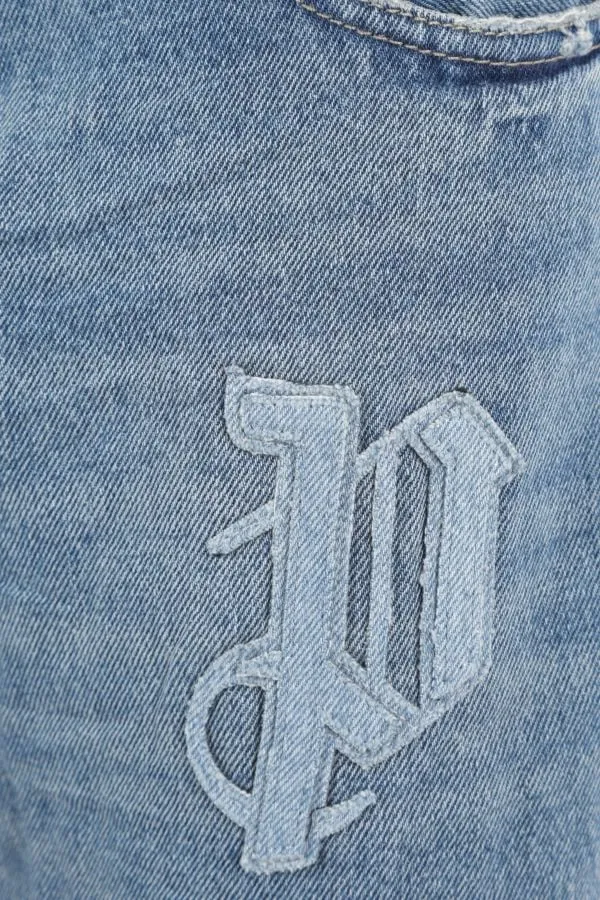 Logo Patch Straight-Leg Jeans