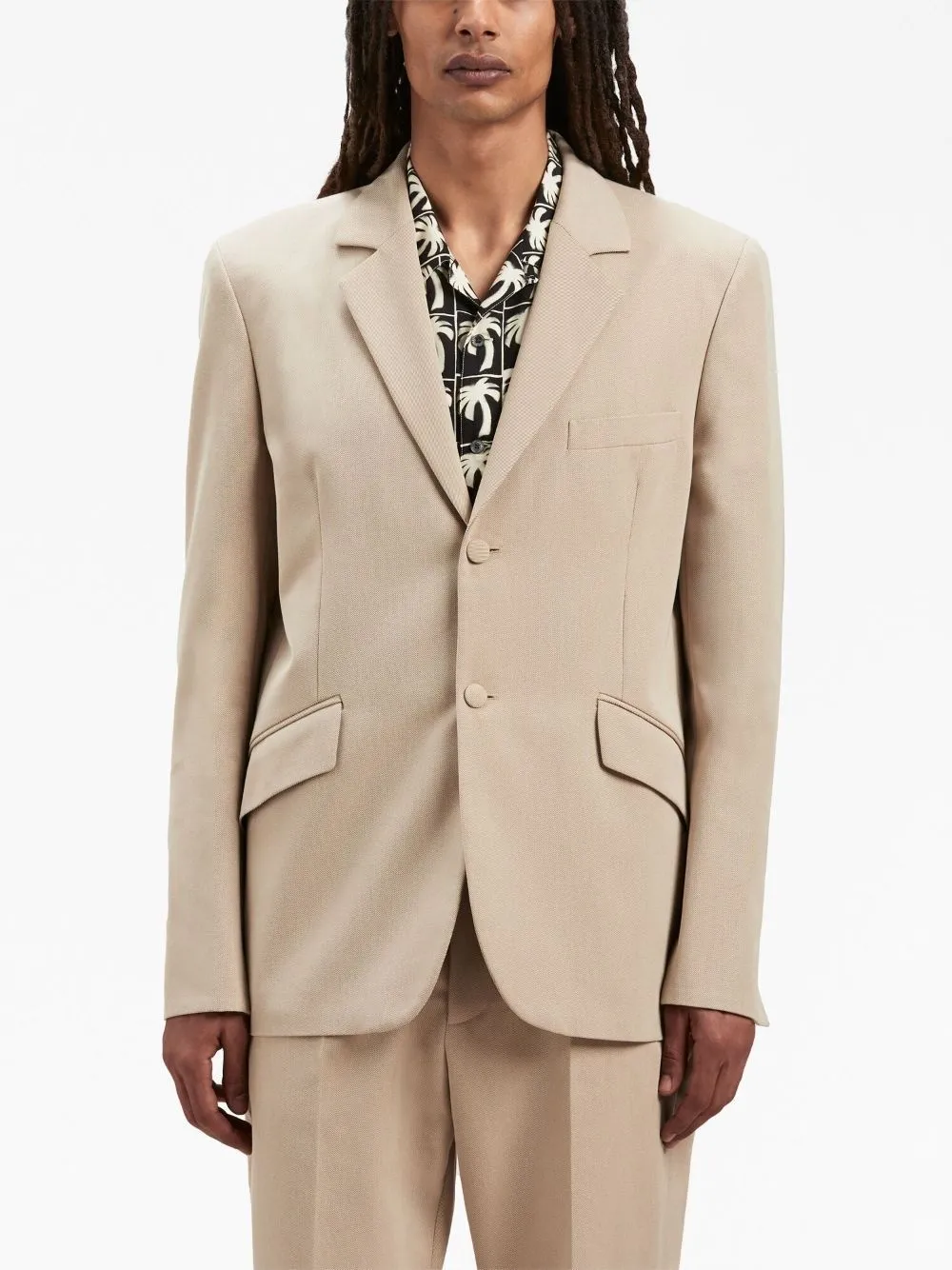 Retro Single-Breasted Tailored Blazer