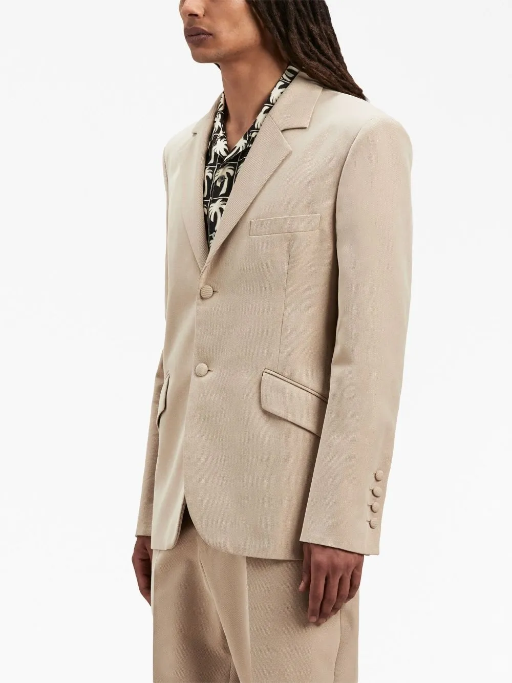 Retro Single-Breasted Tailored Blazer