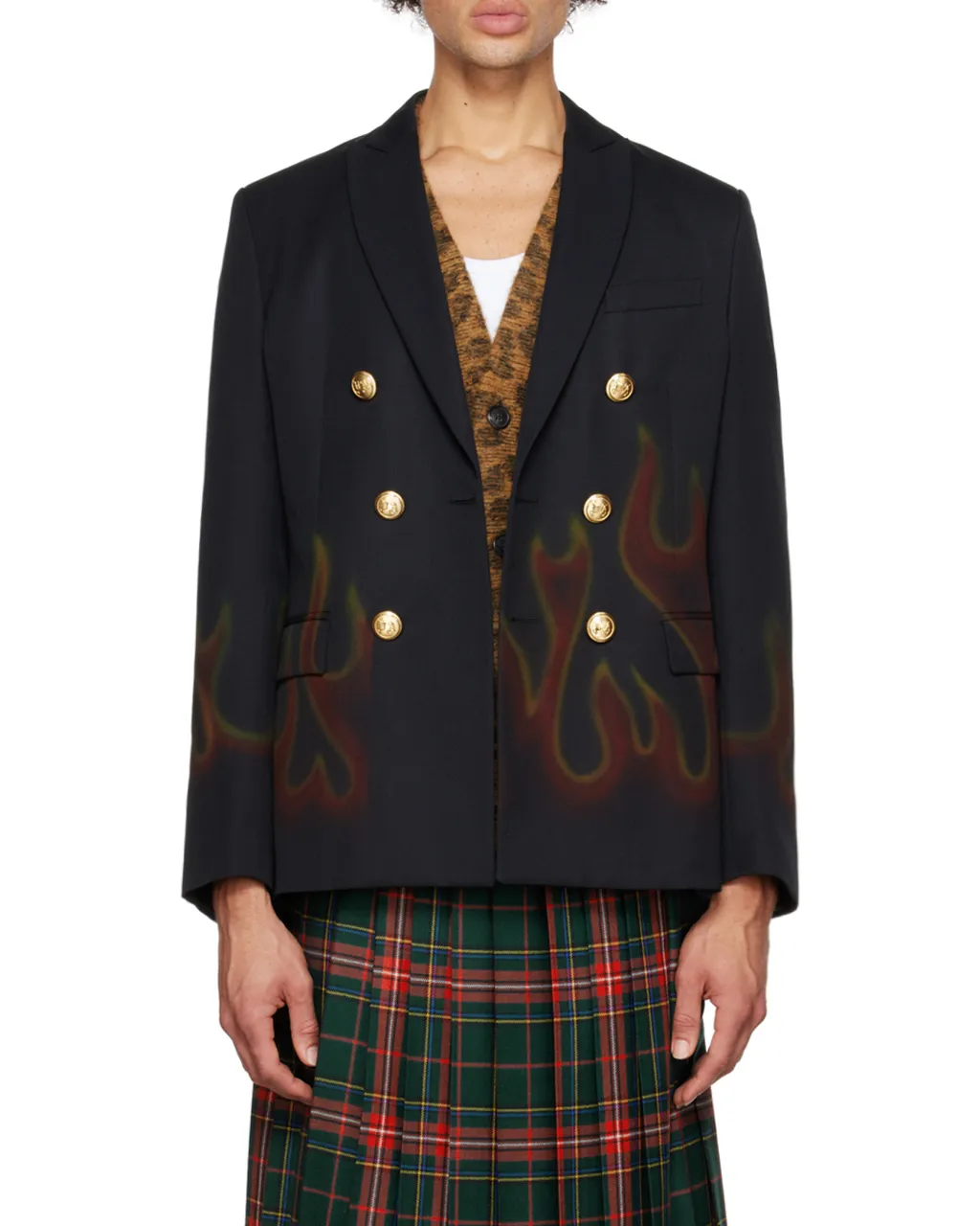 Burning Double-Breasted Blazer