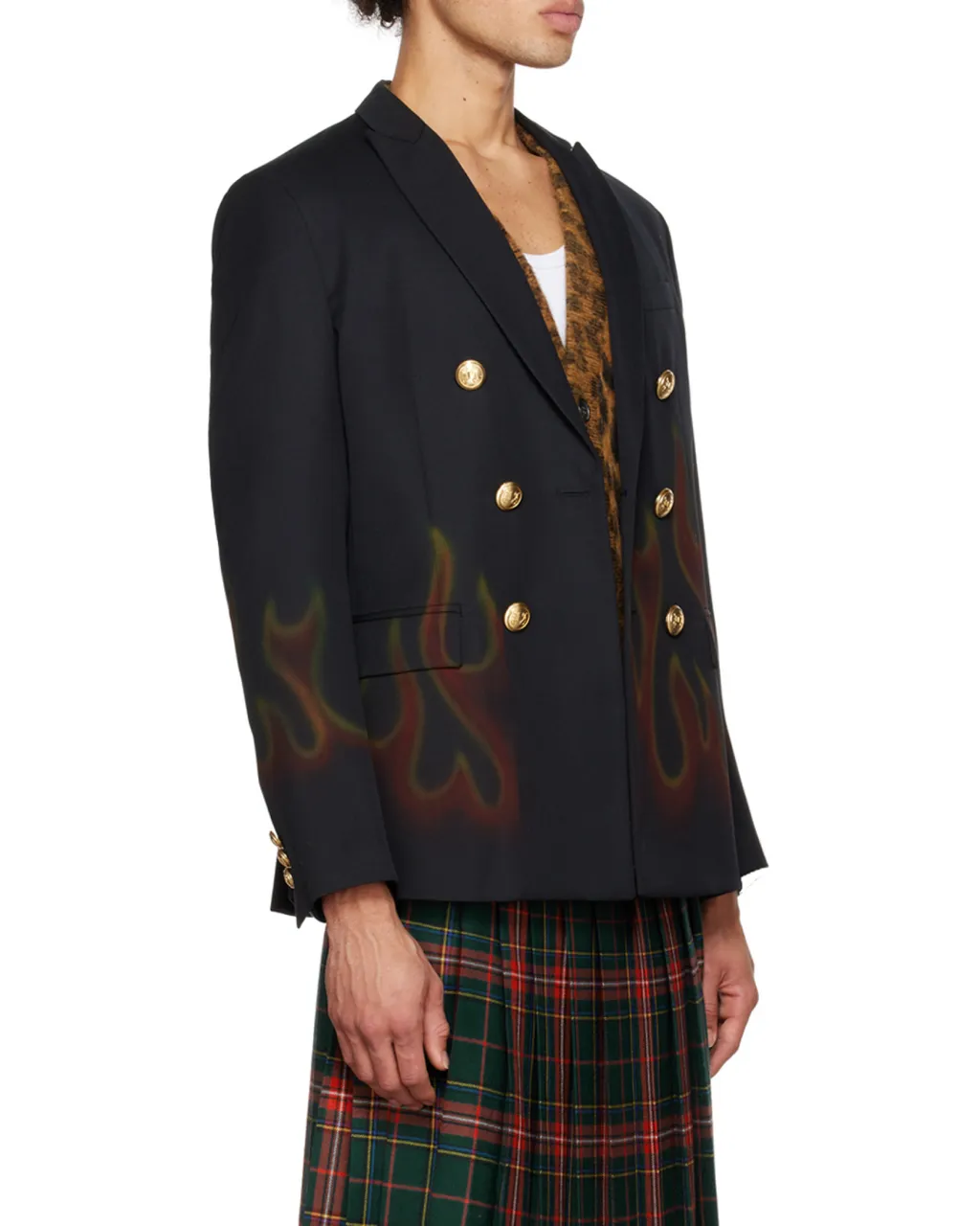 Burning Double-Breasted Blazer