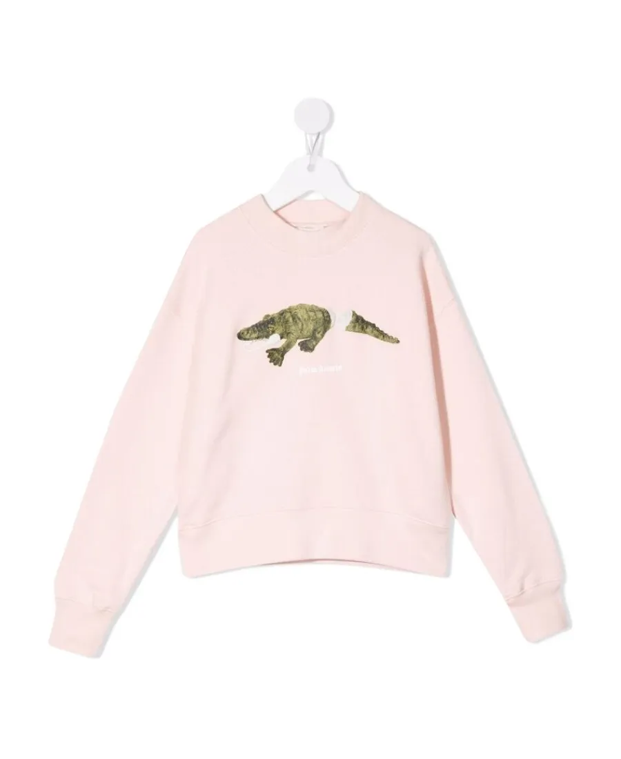 Crocodile Print Crewneck Sweatshirt