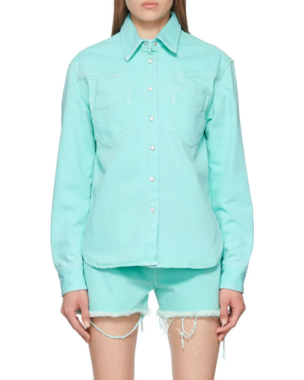 Button-Front Shirt Jacket